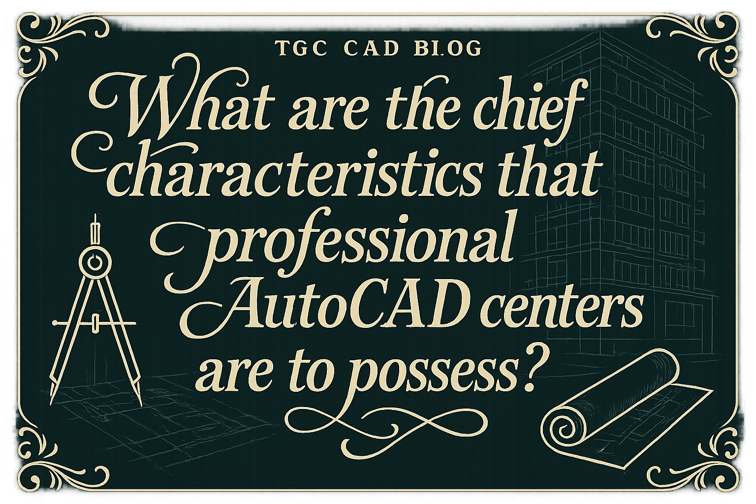 What are the chief characteristics that professional autocad centers are to possess?